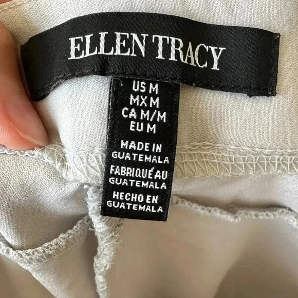 Ellen Tracey Light Blue/Grey Stretch Ankle Pants, Size Medium - Picture 14 of 16